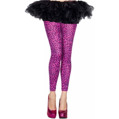 Pinke 80s Leoparden Leggings Pinke 80s Leoparden Leggings