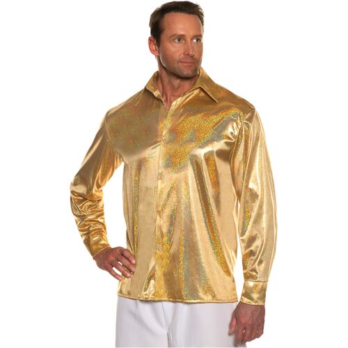 Goldenes 70er Jahre Metallic Hemd