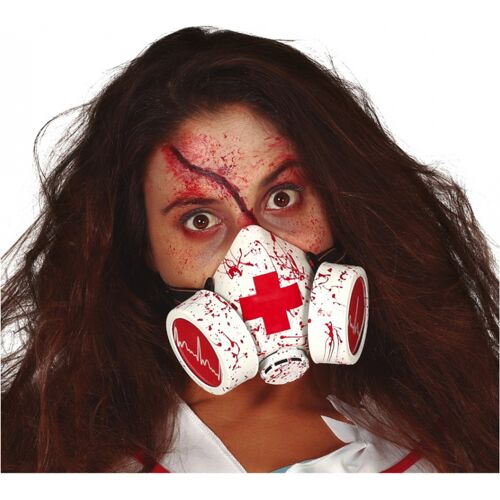 Blutverschmierte Gasmaske