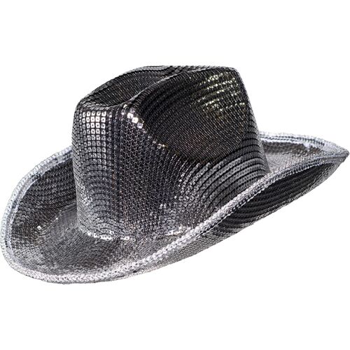 Disco Pailletten Cowboyhut