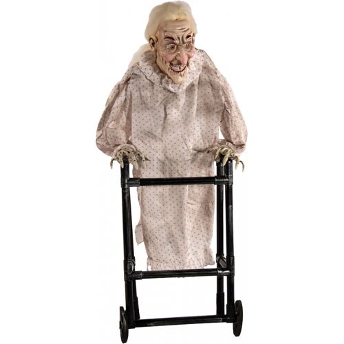 Alte Oma mit Rollator mit Bewegung & Ton 72cm