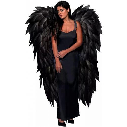 Schwarze Federlose Flügel 120cm
