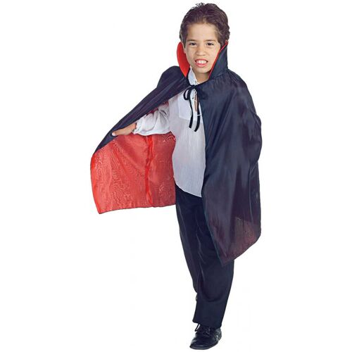 Schwarz-rotes Vampir Cape für Kinder