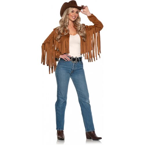 Wild West Damen Jacke mit Fransen
