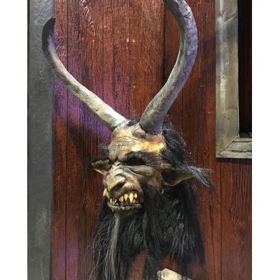 Verstörende Krampus Maske mit Hörnern Verstörende Krampus Maske mit Hörnern