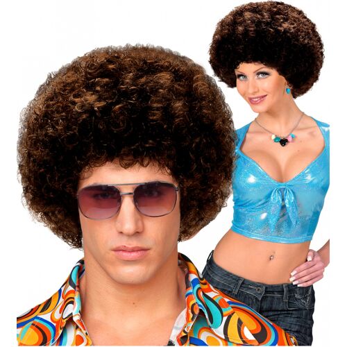 Afro Perücke Medium Braun