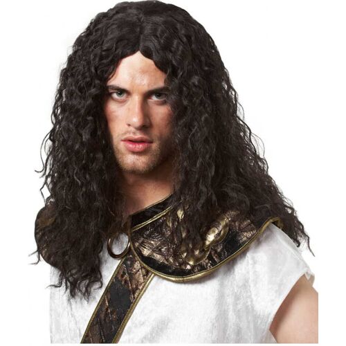 Schwarze Barbaren Perücke mit Locken