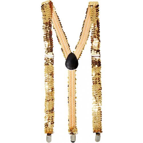 Goldene Pailletten Hosenträger