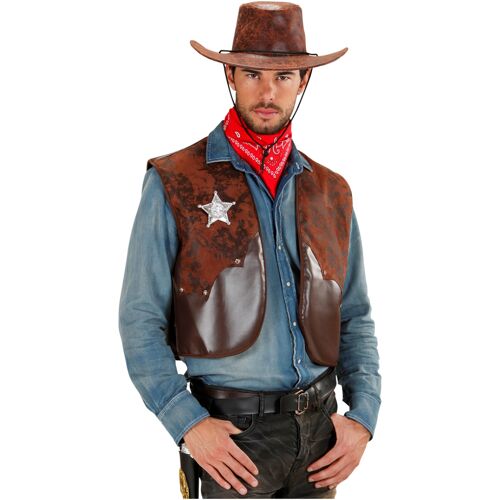 Cowboy Weste braun XL