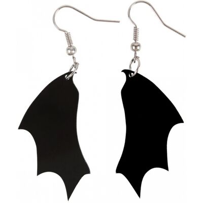 Schwarze Fledermaus-Flügel Ohrringe Schwarze Fledermaus-Flügel Ohrringe