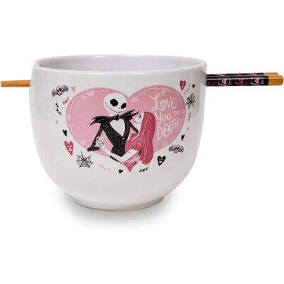 Disney TNBC Jack & Sally Ramen Bowl mit Stäbchen Disney TNBC Jack & Sally Ramen Bowl mit Stäbchen