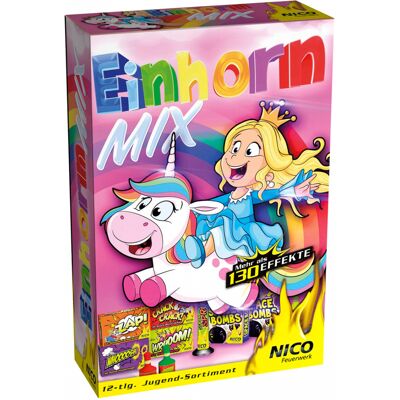 Einhorn Feuerwerk Mix für Mädchen 130 Effekte Einhorn Feuerwerk Mix für Mädchen 130 Effekte