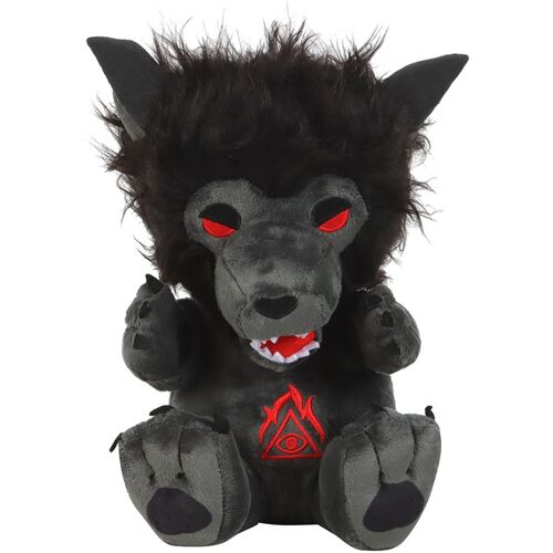 Schwarzer Werwolf aus Plüsch 20cm