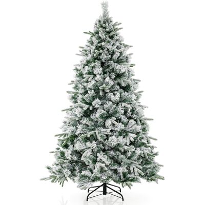 Costway 210 cm Künstlicher Weihnachtsbaum mit Schnee und Beleuchtung Tannenbaum mit 300 Warmweißen LED-Lichtern Costway 210 cm Künstlicher Weihnachtsbaum mit Schnee und Beleuchtung Tannenbaum mit 300 Warmweißen LED-Lichtern