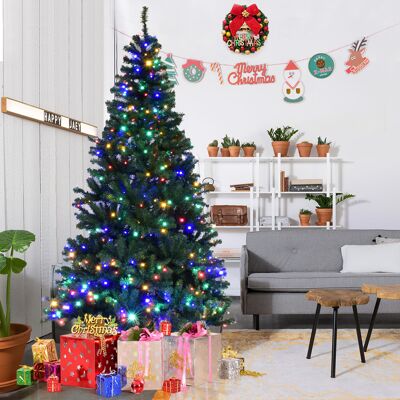 Costway Weihnachtsbaum Künstlicher Tannenbaum mit LED-Lichterketten Christbaum beleuchtet 210cm Costway Weihnachtsbaum Künstlicher Tannenbaum mit LED-Lichterketten Christbaum beleuchtet 210cm