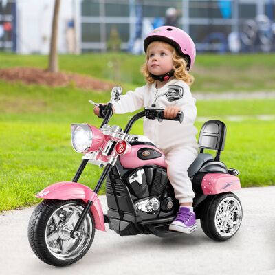 Costway 6V Kinder Elektro Motorrad mit Verstellbaren Scheinwerfer & Sound Dreirad Elektromotorrad Hellrosa Costway 6V Kinder Elektro Motorrad mit Verstellbaren Scheinwerfer & Sound Dreirad Elektromotorrad Hellrosa