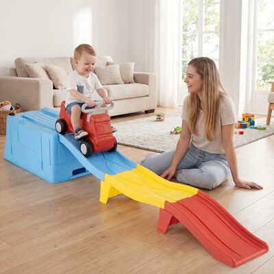 Costway Up & Down Roller Coaster Erweiterbare Kinderachterbahn Blau + Gelb + Rot Costway Up & Down Roller Coaster Erweiterbare Kinderachterbahn Blau + Gelb + Rot