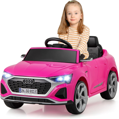 Costway Lizenziertes Audi SQ8 Kinderauto 12-V-Elektrofahrzeug mit Fernbedienung Rosa Costway Lizenziertes Audi SQ8 Kinderauto 12-V-Elektrofahrzeug mit Fernbedienung Rosa