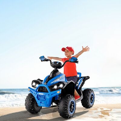 Costway 12V Elektro Kinderquad mit Musik Hupe und LED Scheinwerfer Elektroquad Blau Costway 12V Elektro Kinderquad mit Musik Hupe und LED Scheinwerfer Elektroquad Blau