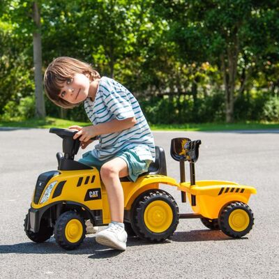Costway Kinder Rutschtraktor mit Abnehmbarem Anhänger & Schaufel Lauflernhilfe Lizenziertes Caterpillar-Fahrzeug Costway Kinder Rutschtraktor mit Abnehmbarem Anhänger & Schaufel Lauflernhilfe Lizenziertes Caterpillar-Fahrzeug