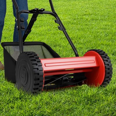 Costway Rasenmäher - 30cm Schnitt, 18,5L Fangkorb, Höhenverstellbar Costway Rasenmäher - 30cm Schnitt, 18,5L Fangkorb, Höhenverstellbar