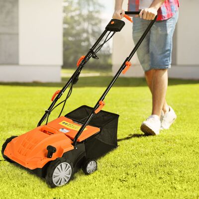 Costway Elektro Vertikutierer Rasenlüfter 1500W 2-in-1-Vertikutierer und Belüfter 104,5 x 51 x 103 cm Orange Costway Elektro Vertikutierer Rasenlüfter 1500W 2-in-1-Vertikutierer und Belüfter 104,5 x 51 x 103 cm Orange