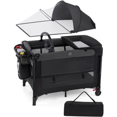 Costway 5 in 1 Baby Beistellbett Reisebett mit Matratze & Wickelauflage & Mosktionetz & Spielbogen Costway 5 in 1 Baby Beistellbett Reisebett mit Matratze & Wickelauflage & Mosktionetz & Spielbogen