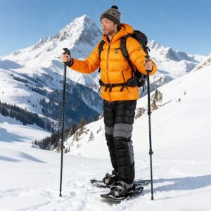 Costway Schneeschuhe mit Steighilfe inkl. Trekkingstöcke & Tragetasche Schuhgröße 35-45 bis 90kg Schwarz Costway Schneeschuhe mit Steighilfe inkl. Trekkingstöcke & Tragetasche Schuhgröße 35-45 bis 90kg Schwarz