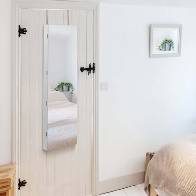Costway Schmuckschrank mit Spiegel und LED - Elegantes Design, Hochwertiges MDF Costway Schmuckschrank mit Spiegel und LED - Elegantes Design, Hochwertiges MDF