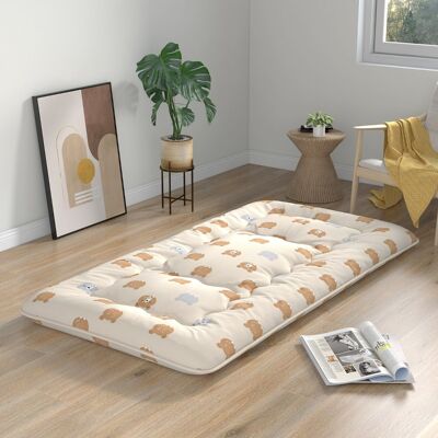 Costway 90 x 200 cm Japanische Futon Matratze mit Waschbarem Bezug & Tragetasche Tatami-Matte Braunbär Costway 90 x 200 cm Japanische Futon Matratze mit Waschbarem Bezug & Tragetasche Tatami-Matte Braunbär