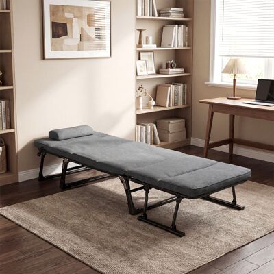 Costway 3 in 1 Gartenliege mit Kopfstütze & Verstellbarer Rückenlehne Klappbare Sonnenliege 185 x 60,5 x 38 cm Costway 3 in 1 Gartenliege mit Kopfstütze & Verstellbarer Rückenlehne Klappbare Sonnenliege 185 x 60,5 x 38 cm