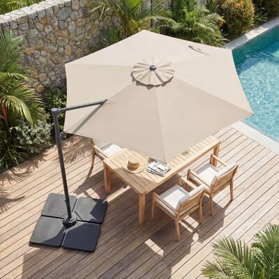 Costway 3m Sonnenschirm Ampelschirm mit 360°-Drehung Belüftungsöffnung Kreuzfuß Kurbel Beige Costway 3m Sonnenschirm Ampelschirm mit 360°-Drehung Belüftungsöffnung Kreuzfuß Kurbel Beige