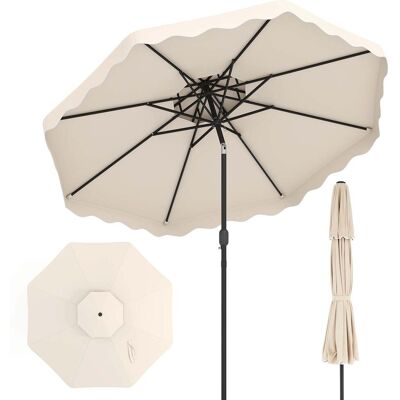 Costway 3x3m Sonnenschirm Terrassenschirm mit Einstellbarem Winkel Stabiler Metallstange Kurbel Beige Costway 3x3m Sonnenschirm Terrassenschirm mit Einstellbarem Winkel Stabiler Metallstange Kurbel Beige