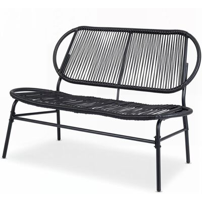 Costway Gartenbank Polyrattan 2-Sitzer Atmungsaktiv Sitzbank mit Ergonomischen Rückenlehne 68 x 118 x 79 cm Costway Gartenbank Polyrattan 2-Sitzer Atmungsaktiv Sitzbank mit Ergonomischen Rückenlehne 68 x 118 x 79 cm