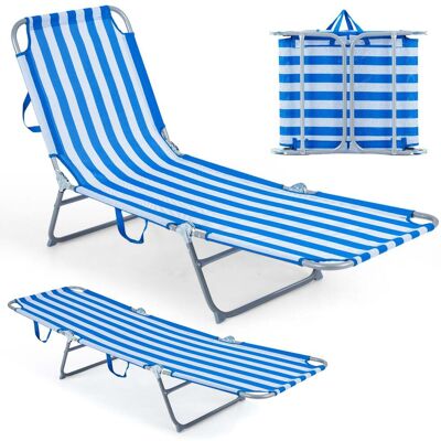 Costway Klappbare Sonnenliege mit 4-fach Verstellbare Rückenlehne Wetterfest bis 150 kg Belastbar Blau Costway Klappbare Sonnenliege mit 4-fach Verstellbare Rückenlehne Wetterfest bis 150 kg Belastbar Blau