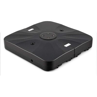 Costway Kurbelschirmständer mit Rollen HDPE 105cm quadratisch füllbar für Garten Terrasse Poolbereich Schwarz Costway Kurbelschirmständer mit Rollen HDPE 105cm quadratisch füllbar für Garten Terrasse Poolbereich Schwarz