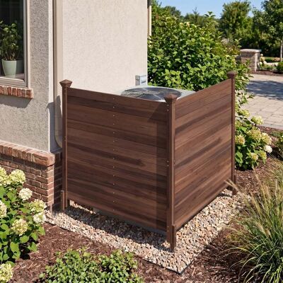 Costway Sichtschutzzaun 2 Teilig 119 x 119 cm Gartenzaun aus Tannenholz Outdoor Holzzaun mit 3 Pfählen Braun Costway Sichtschutzzaun 2 Teilig 119 x 119 cm Gartenzaun aus Tannenholz Outdoor Holzzaun mit 3 Pfählen Braun