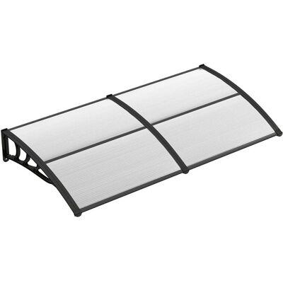 Costway Vordach für Haustür Türvordach aus Polycarbonat mit Aluminiumstangen & PP-Halterung 197x89 cm Dunkelgrau Costway Vordach für Haustür Türvordach aus Polycarbonat mit Aluminiumstangen & PP-Halterung 197x89 cm Dunkelgrau
