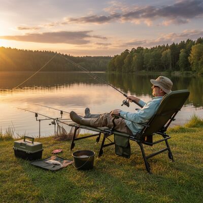 Costway Übergroßer Angelstuhl klappbar Schwerlast Campingstuhl mit abnehmbarem Fußstütze & verstellbaren Füßen Grün Costway Übergroßer Angelstuhl klappbar Schwerlast Campingstuhl mit abnehmbarem Fußstütze & verstellbaren Füßen Grün