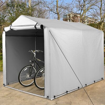Costway Garagenzelt 160 x 218 x 164 cm Gerätehaus Wasserdicht mit Metallrahmen Grau Costway Garagenzelt 160 x 218 x 164 cm Gerätehaus Wasserdicht mit Metallrahmen Grau