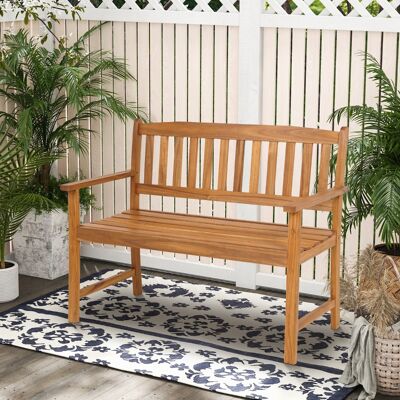 Costway - Sitzbank - Backrest - Armrests - Gartenbank Costway - Sitzbank - Backrest - Armrests - Gartenbank