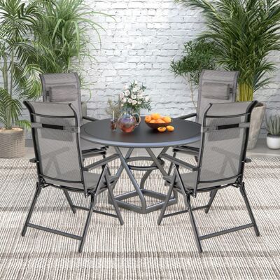 Costway 2er Set Gartenstühle mit ausziehbarer Fußstütze Hochlehner Klappstühle mit 10-fach verstellbarer Rückenlehne Costway 2er Set Gartenstühle mit ausziehbarer Fußstütze Hochlehner Klappstühle mit 10-fach verstellbarer Rückenlehne