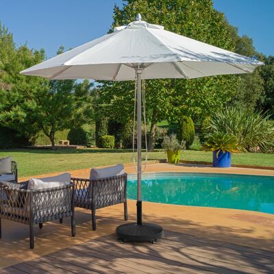 Costway 23 kg Sonnenschirmständer mit Rollen Φ52 cm Marktschirmständer Rund Schwarz Costway 23 kg Sonnenschirmständer mit Rollen Φ52 cm Marktschirmständer Rund Schwarz