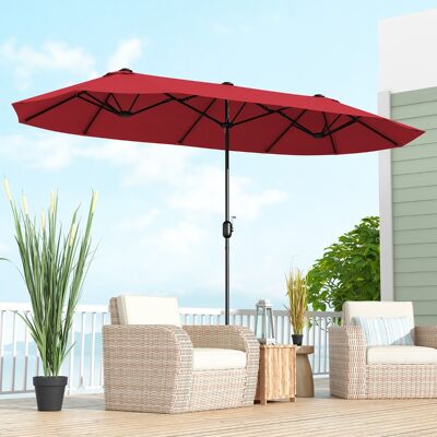 Costway - Doppelsonnenschirm 400x200 - Outdoor Umbrella Costway - Doppelsonnenschirm 400x200 - Outdoor Umbrella