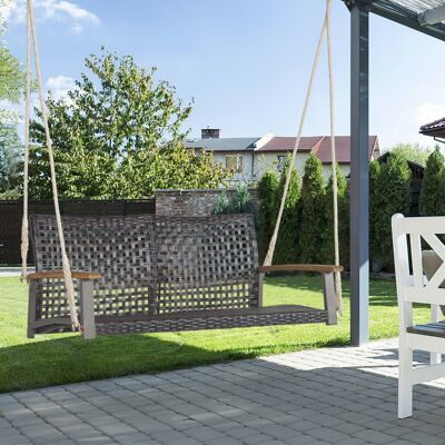 Costway - PE-Rattan Schaukelbank Costway - PE-Rattan Schaukelbank