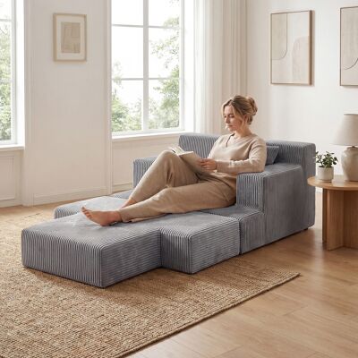 Costway 2 in 1 Schlafsofa Klappbares Bodensofa aus Korallenfleece mit Schlaffunktion Boneless Schlafcouch Costway 2 in 1 Schlafsofa Klappbares Bodensofa aus Korallenfleece mit Schlaffunktion Boneless Schlafcouch