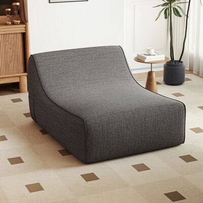 Costway Aufblasbarer Lounge-Sessel ergonomisches aufblasbares Lazy Sofa mit abnehmbarem Bezug Grau Costway Aufblasbarer Lounge-Sessel ergonomisches aufblasbares Lazy Sofa mit abnehmbarem Bezug Grau
