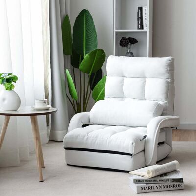 Costway Schlafsofa Lazy Klappsofa Schlafsessel für Zuhause und Büro Weiß Costway Schlafsofa Lazy Klappsofa Schlafsessel für Zuhause und Büro Weiß