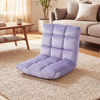 Costway Klappbarer Bodenstuhl Bodensessel mit Verstellbarer Rückenlehne Hochdichtem Schaumstoff Violett Costway Klappbarer Bodenstuhl Bodensessel mit Verstellbarer Rückenlehne Hochdichtem Schaumstoff Violett
