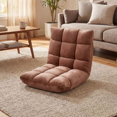 Costway Klappbarer Bodenstuhl Bodensessel mit Verstellbarer Rückenlehne & Hochdichtem Schaumstoff Beige Costway Klappbarer Bodenstuhl Bodensessel mit Verstellbarer Rückenlehne & Hochdichtem Schaumstoff Beige
